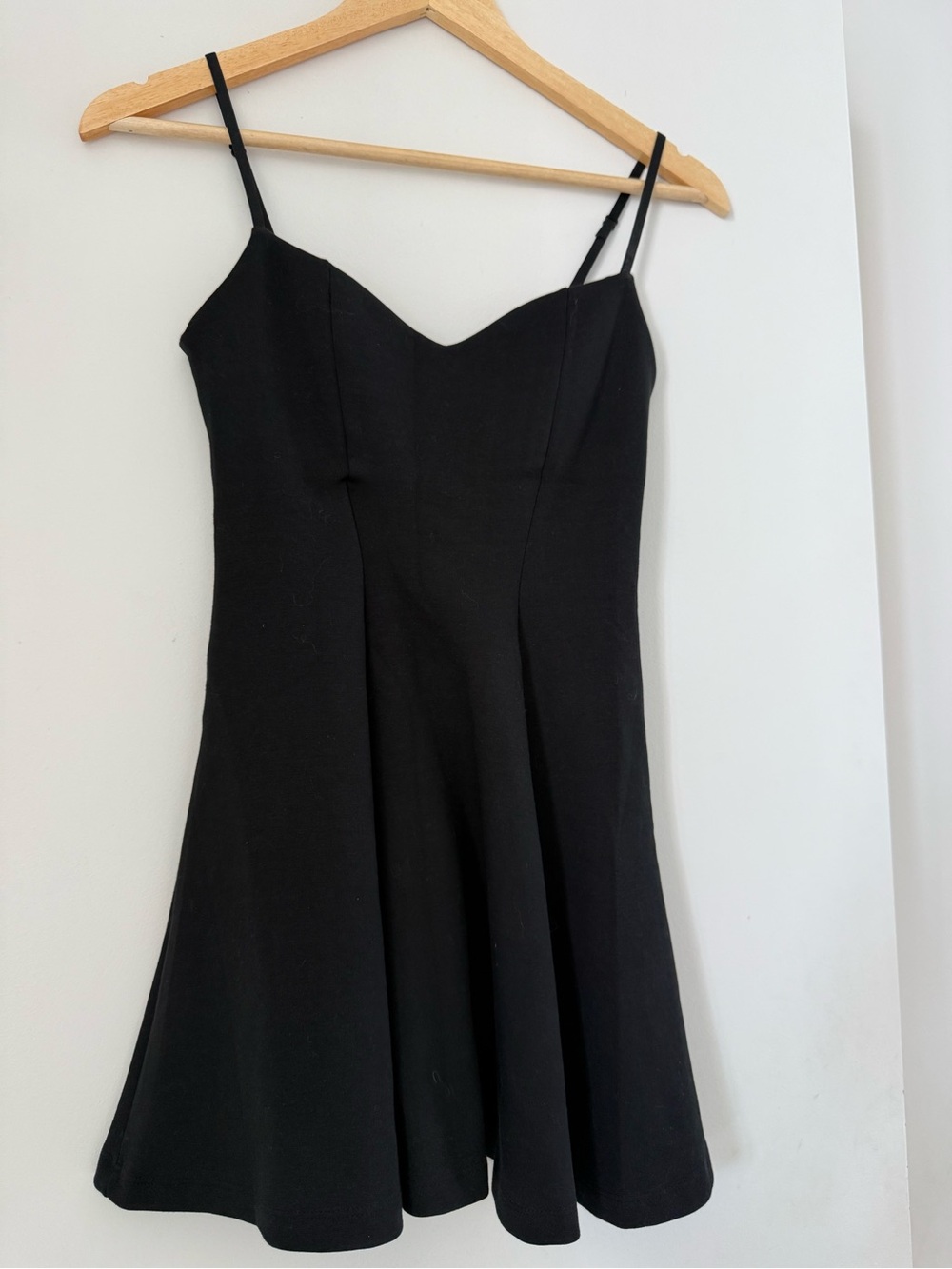 Zara Black Mini Dress with Spaghetti Straps